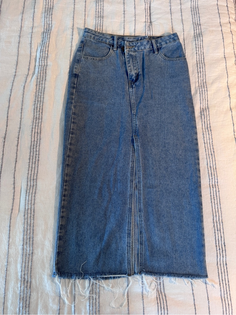 Classic Blue Denim Long Skirt | Women Jeans